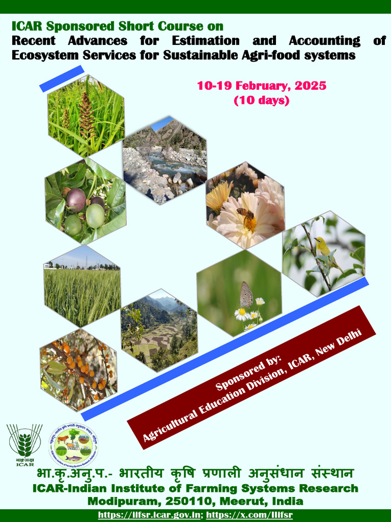 ICAR Short Course on Ecosystem Services | PDF | Sustainability ...