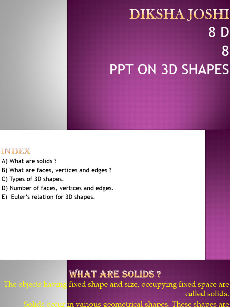 3D Shapes | PDF