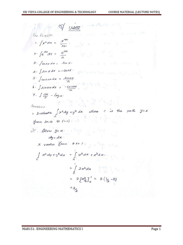 Engineering Mathematics I Notes | PDF | Mathematics | Science