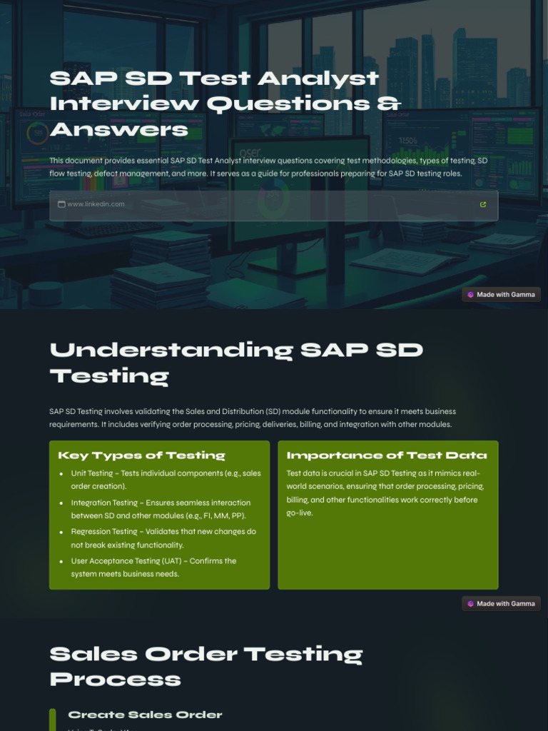 Sap Testing Q A 1 Pdf Software Testing Software Engineering