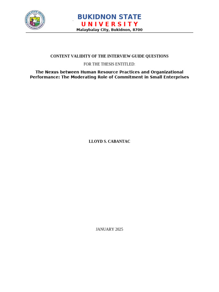 Content Validity of HR Practices Survey | PDF | Performance Appraisal ...