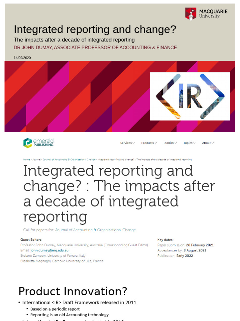 Impacts of Integrated Reporting Decade | PDF | Governance | Business