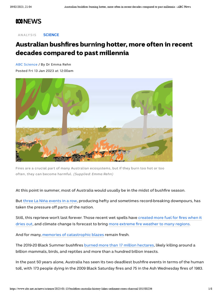 Australian Bushfires And Lake Sediment Pdf Wildfire Earth Sciences