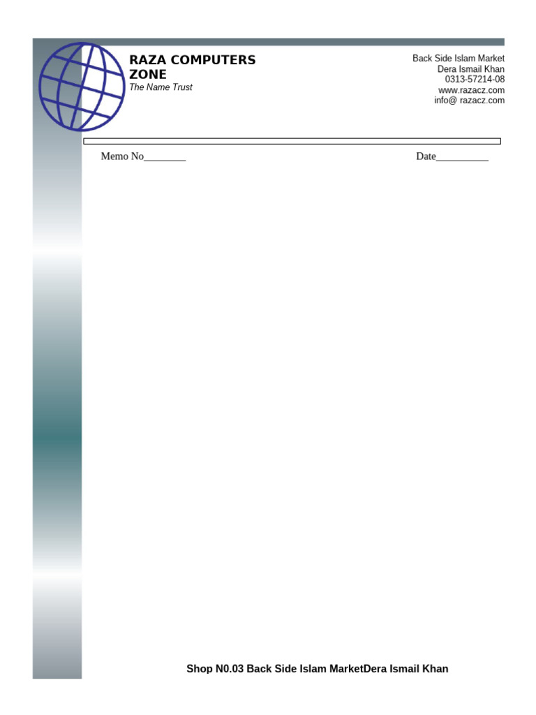 Raza Computers Contact Information | PDF