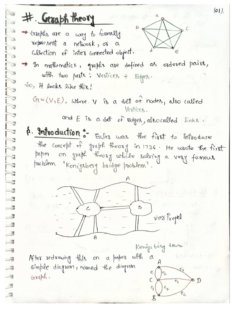 MSc Maths Graph Theory Handwritten Notes Lucknow University (2) | PDF