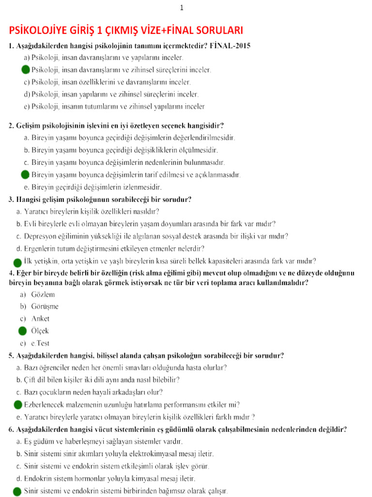 Psikolojiye Giriş 1 Pdf