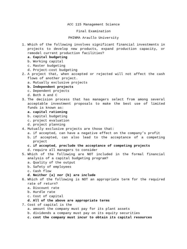 Minimum Required Rate of Return Analysis | PDF | Cost Of Capital ...