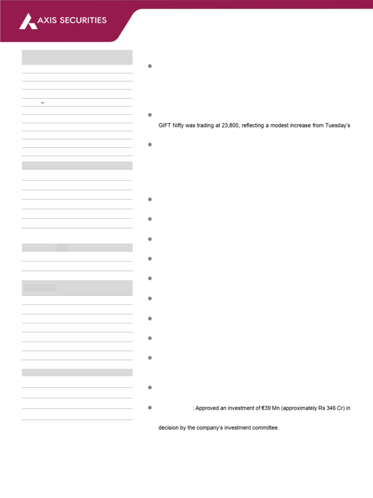 Morning Note and CA 26 Dec 24 - 26-12-2024 - 08 | PDF | Securities ...