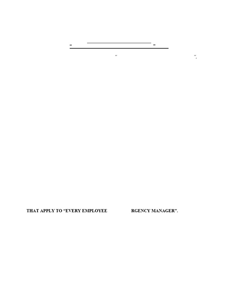 Emergency Manager Agreement | PDF