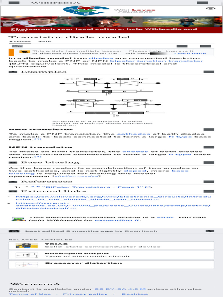 Transistor Diode Model Wikipedia Pdf