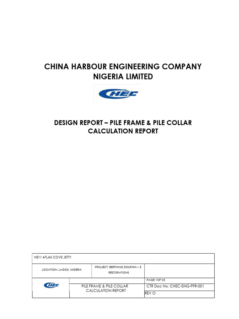 COVER Pile Frame and Pile Collar Calculations | PDF