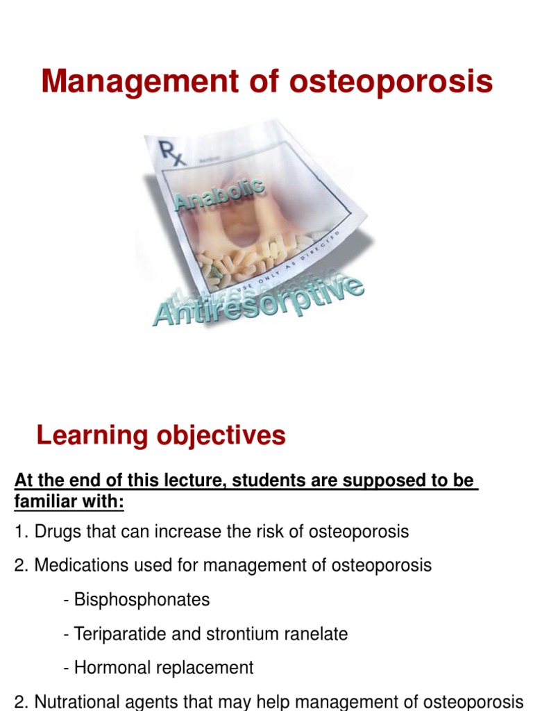 Osteoporosis PDF Hormone Replacement Therapy (Menopause) Osteoporosis