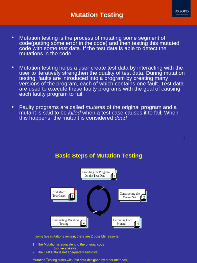 Mutation Testing: Mutants Killed Dead | PDF