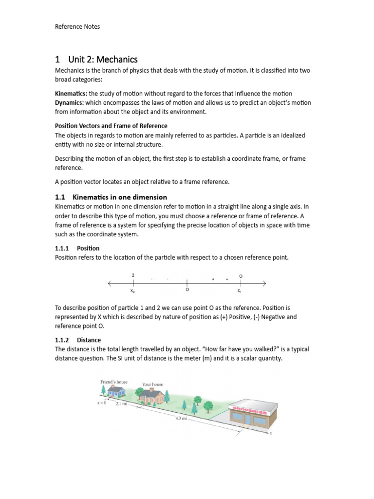 Mechanics: Kinematics and Motion Concepts | PDF | Acceleration | Kinematics