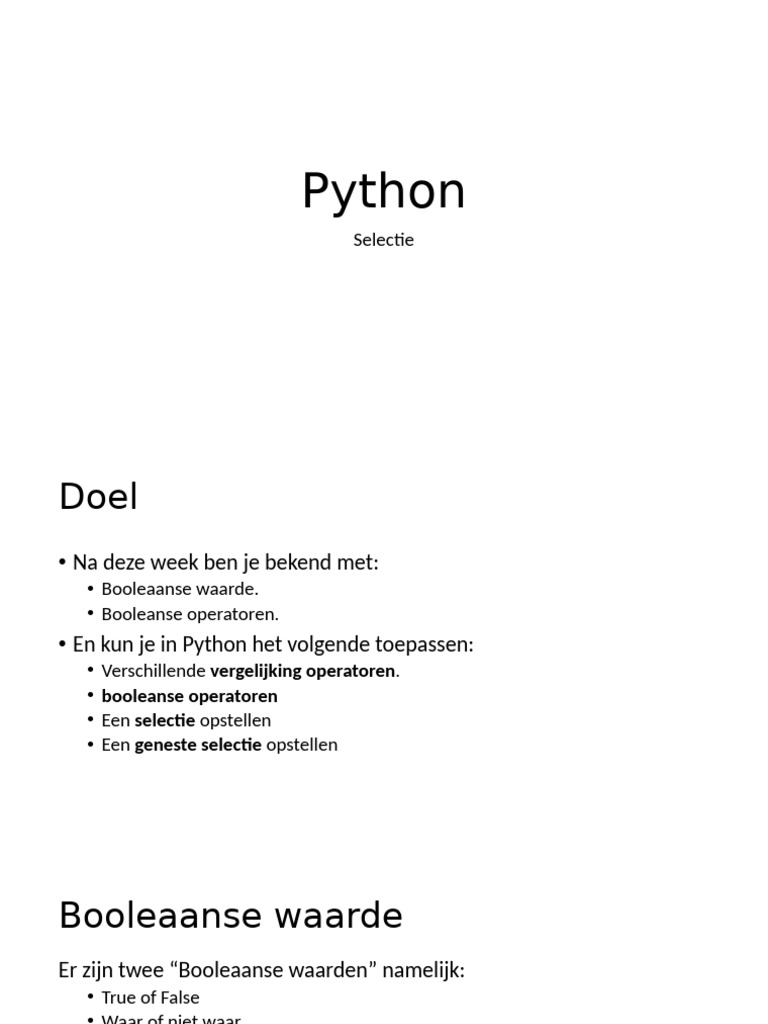 Python Selectie | PDF