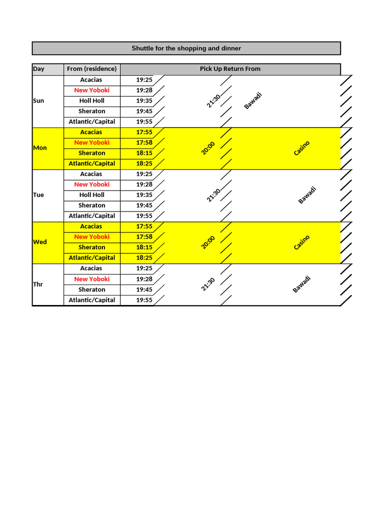 Shuttle Time | PDF