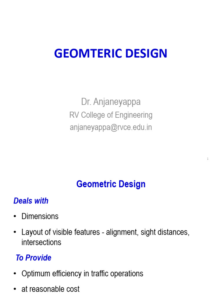 Geometric Design for Road Safety Standards | PDF | Road | Road Traffic ...