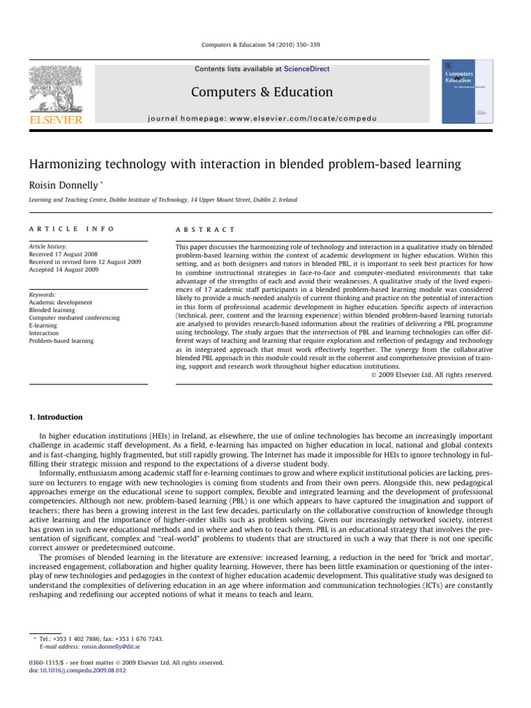 Blended PBL: Tech and Interaction Synergy | PDF | Learning ...