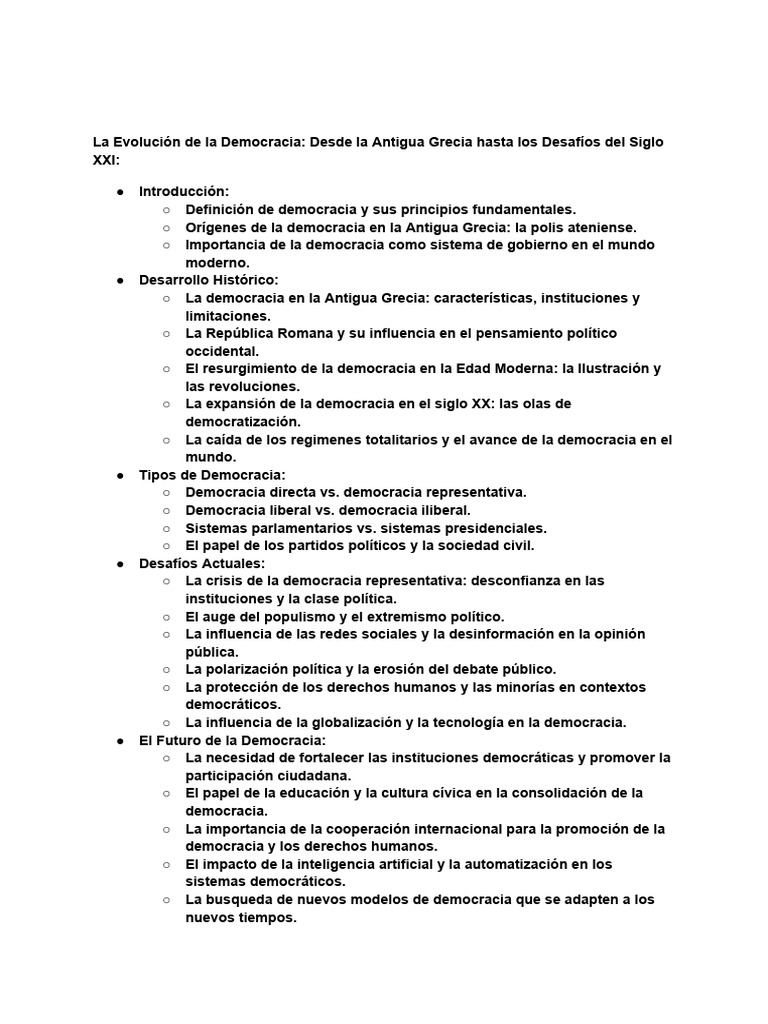 La Evolución de la Democracia Desde la Antigua Grecia hasta los ...