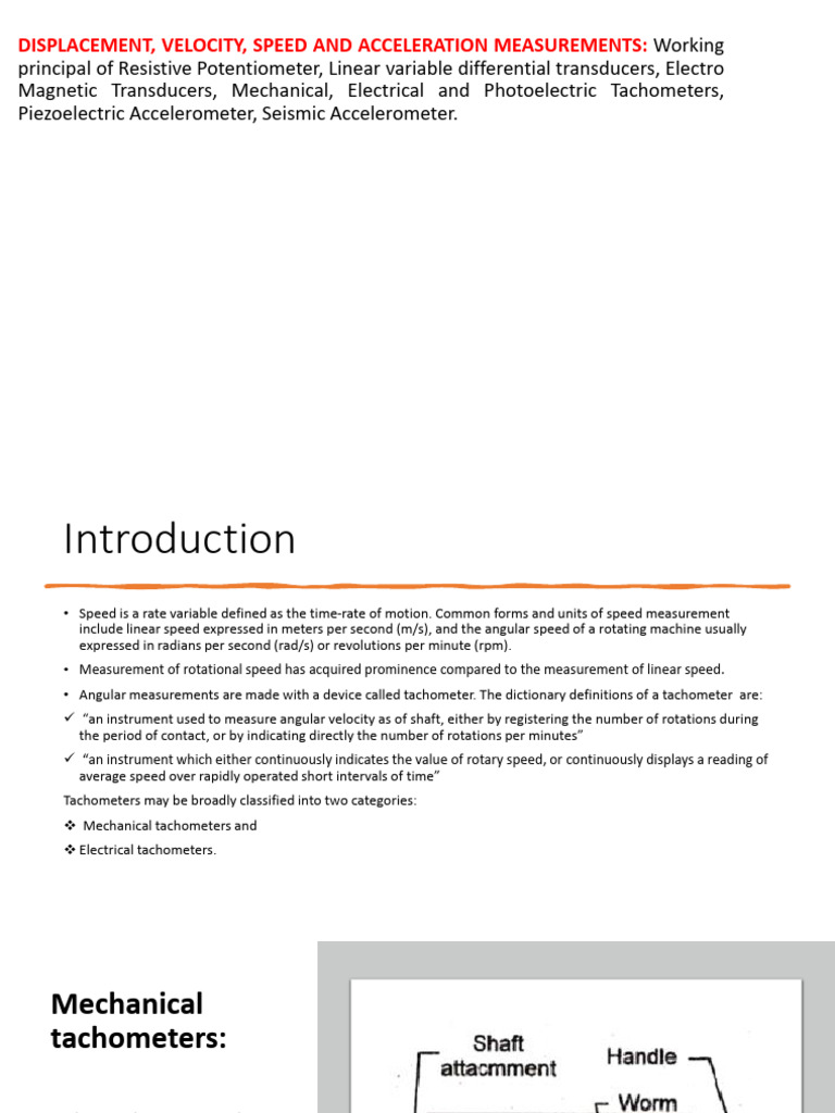 Displacement, Velocity and Acceleration | PDF | Inductor | Capacitor