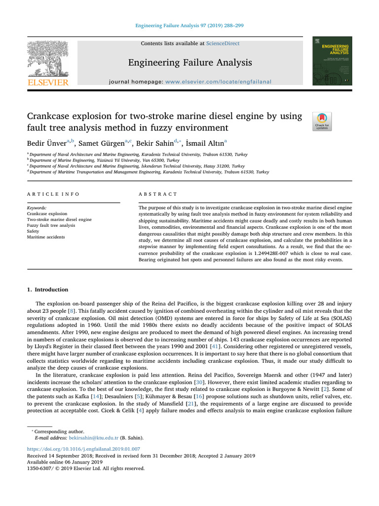 Crankcase Explosion Analysis in Marine Engines | PDF | Piston | Combustion