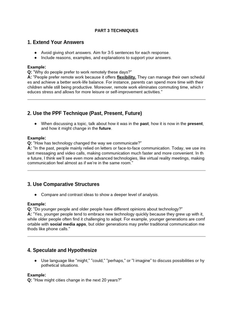 Effective Answering Techniques for Exams | PDF | Communication | Fluency