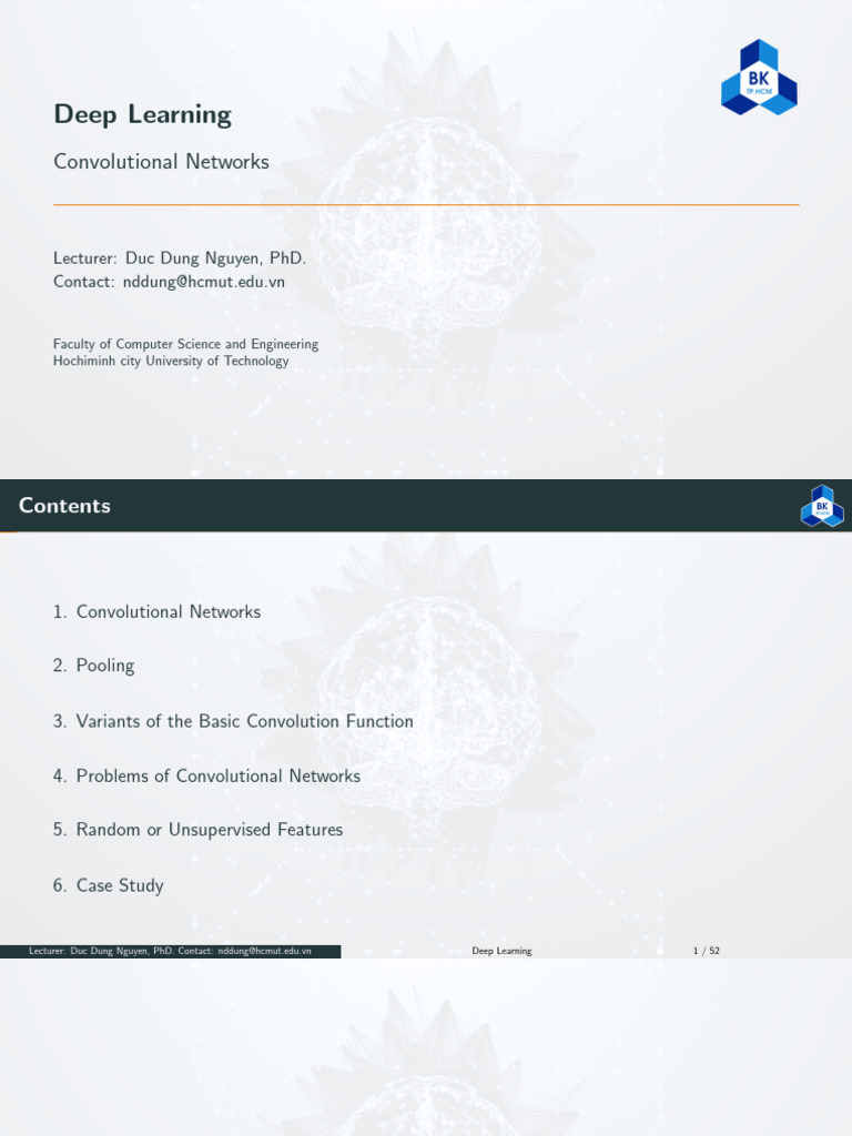 (DL) Ch06-Convolutional Networks | PDF | Deep Learning | Convolution
