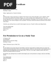 Application For Class 7