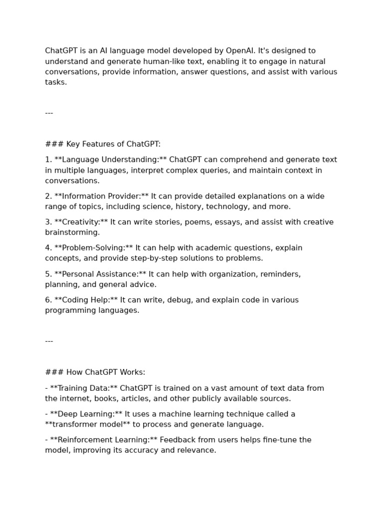ChatGPT Is An AI Language Model Developed by OpenAI | PDF