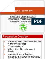 MDG Countdown:: Capacity Enhancement Program For Midwives On Maternal and Newborn Care