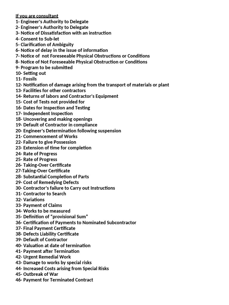 Fidic Letters For Engineers And Contractors Pdf Subcontractor