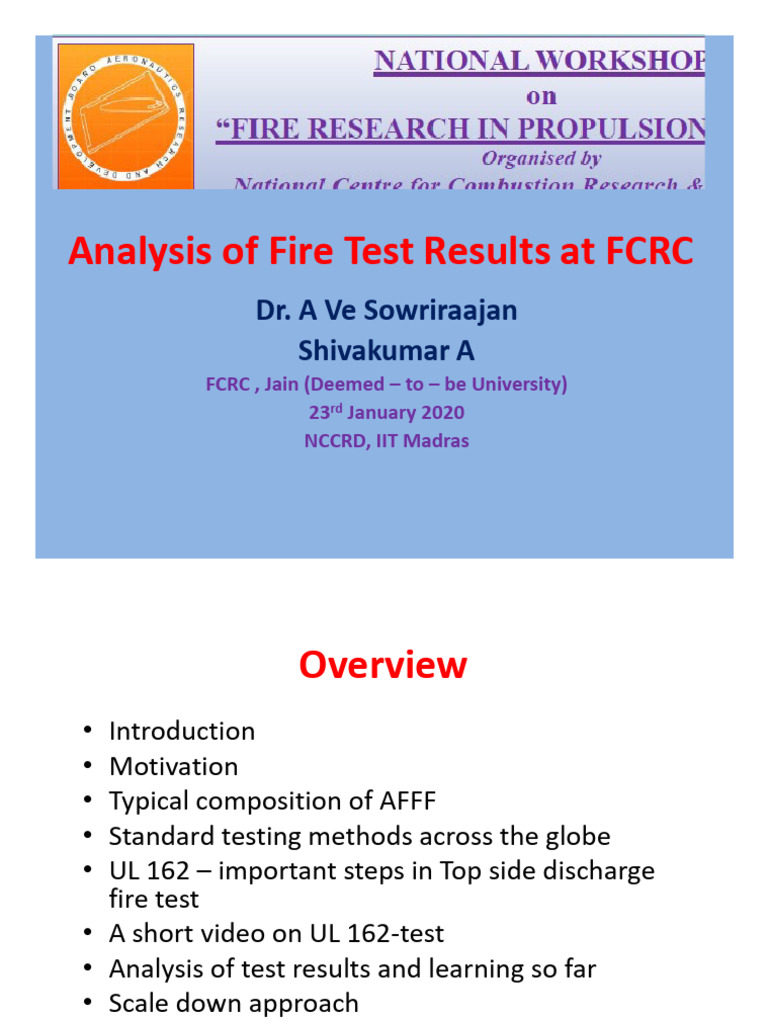 Fire Test Analysis at FCRC | PDF | Chemical Substances