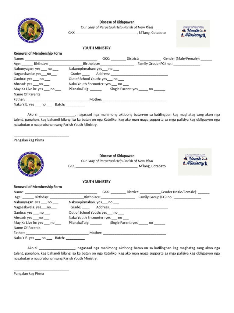 Profiling Form (PYM) | PDF