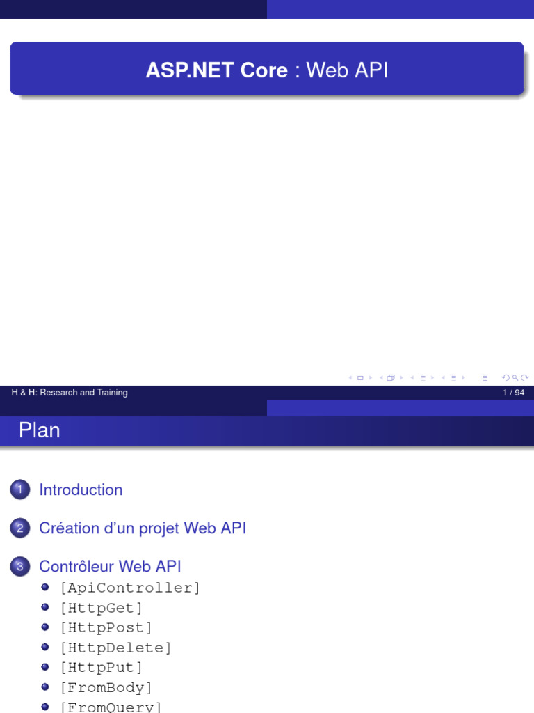 Création d'une API avec ASP.NET Core | PDF | Programmation informatique ...