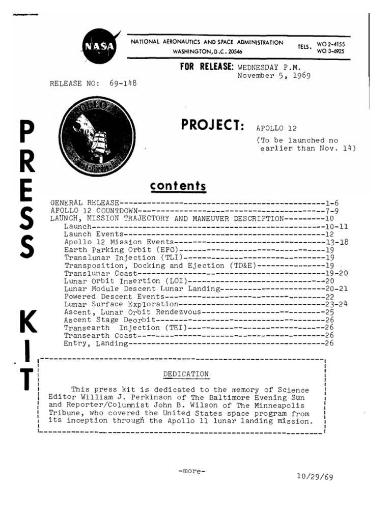 Apollo 12 Mission Overview and Details | PDF | Apollo Lunar Module ...
