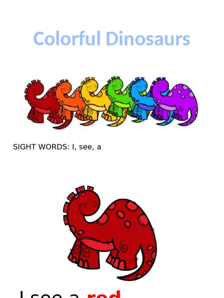 2-Colorful Dinosaurs | PDF