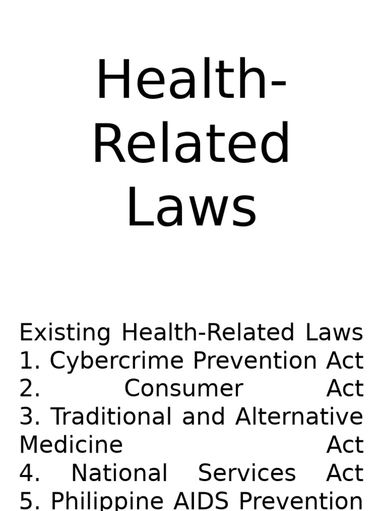 Health Related Laws | PDF
