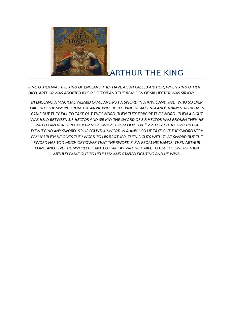 Arthur The King | PDF