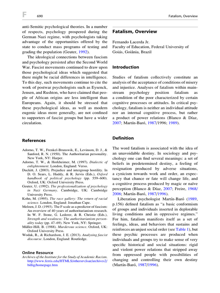 Understanding Fatalism in Psychology | PDF | Labia | Female Genital ...