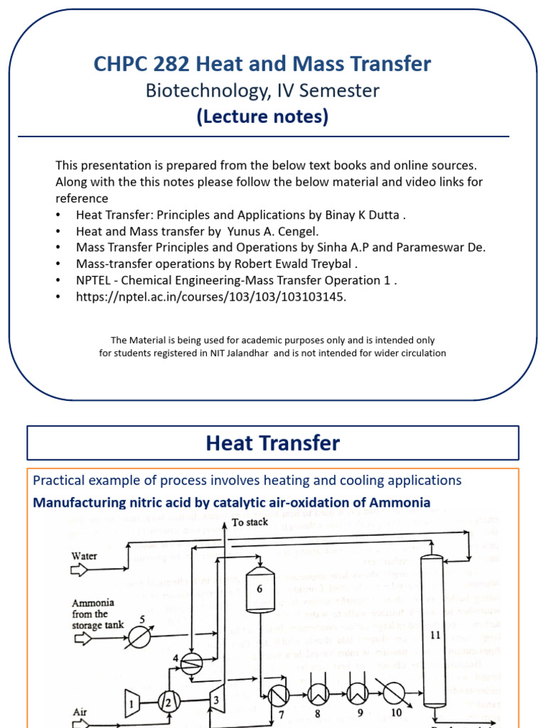 Heat and Mass Transfer Lecture Notes | PDF | Thermal Conduction | Heat ...