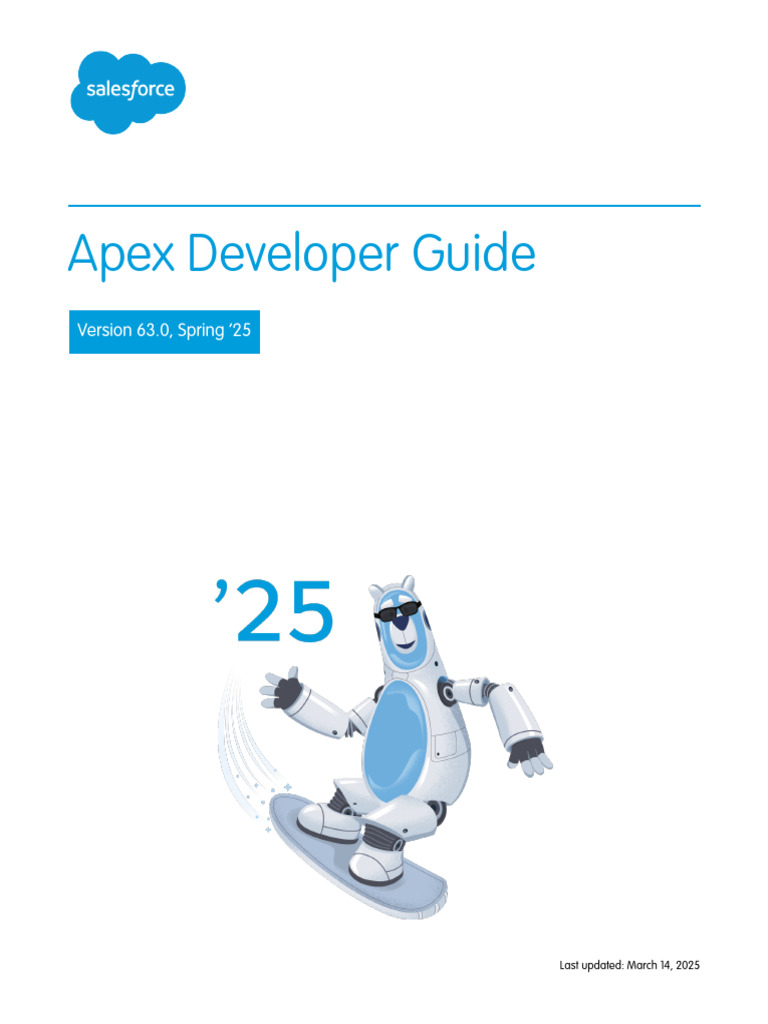 Salesforce Apex Developer Guide | PDF | Data Type | Programming Language