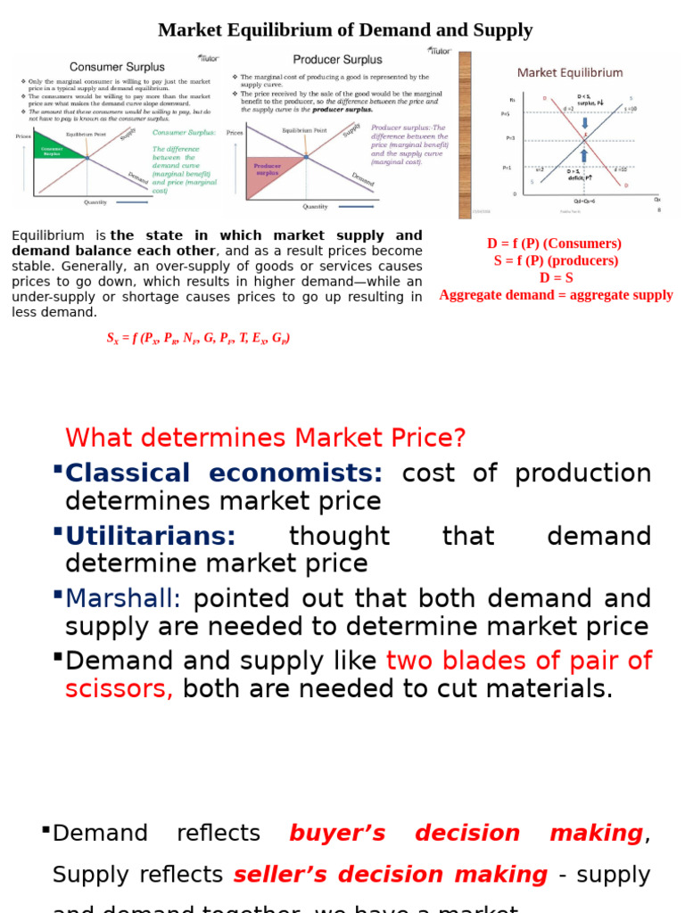 Market Equilibrium: Demand and Supply Analysis | PDF | Demand | Supply ...
