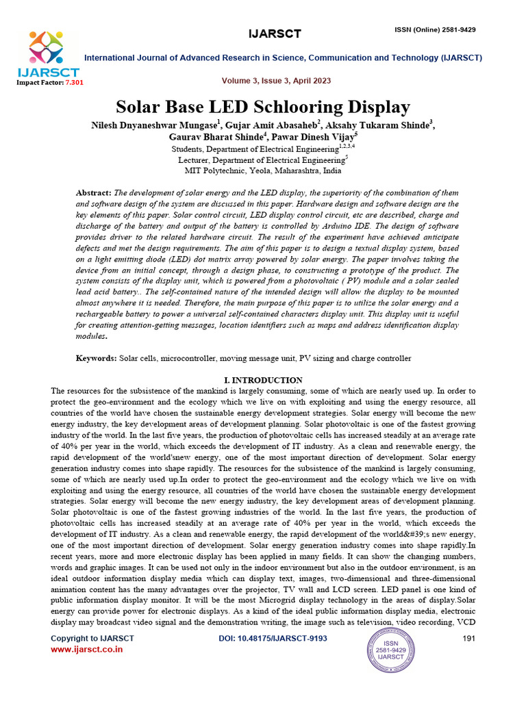 Paper 9193 | PDF | Photovoltaics | Solar Power