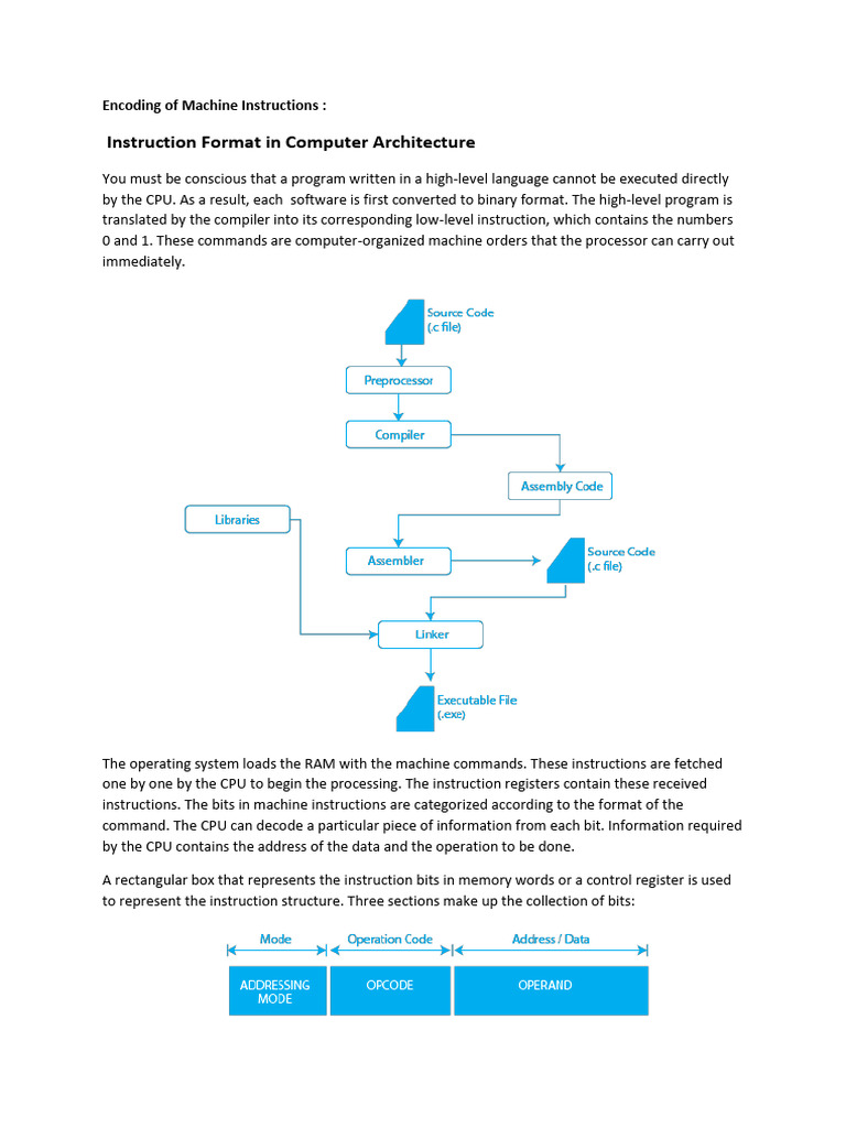 Encoding of Machine Instructions | PDF | Central Processing Unit ...