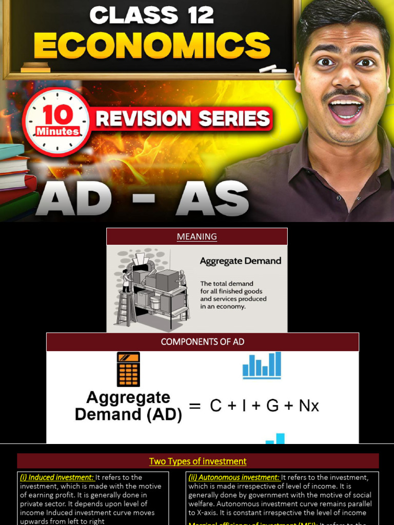 Understanding AD, AS, and Investment Types | PDF | Measures Of National ...