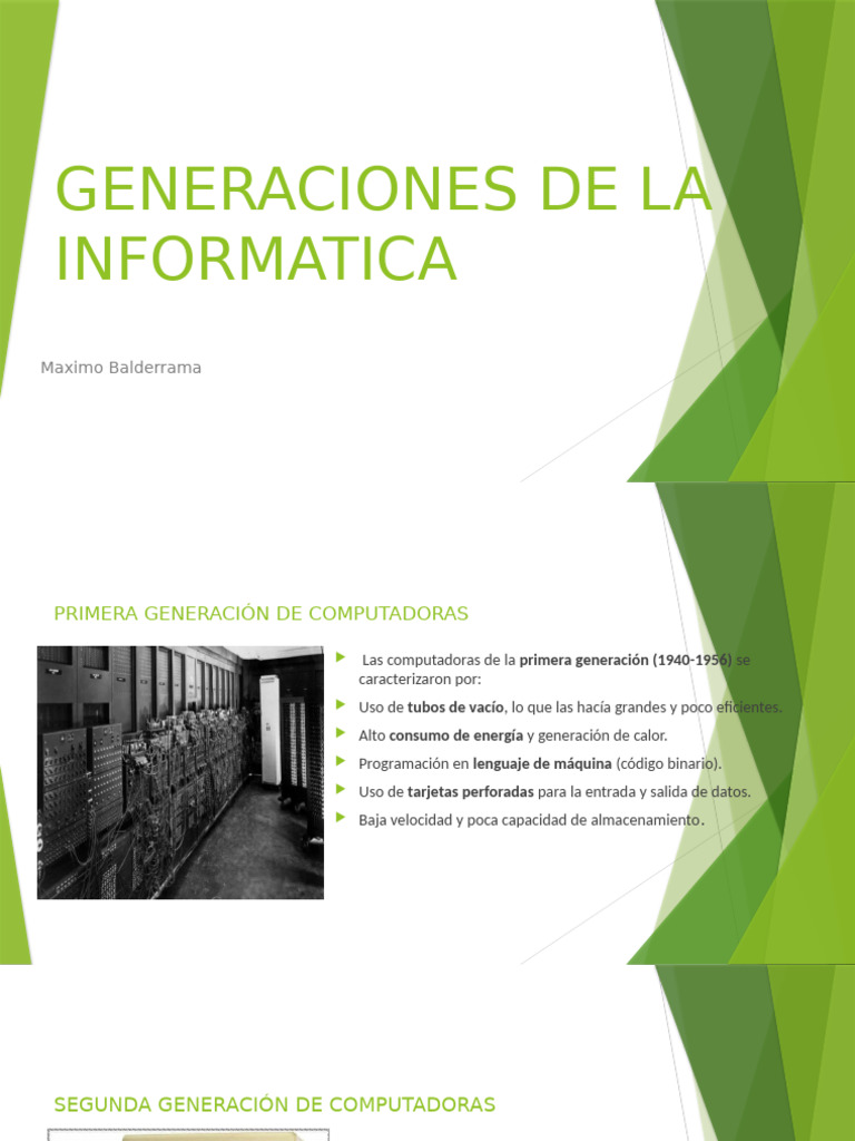 Evolución de las Generaciones de Computadoras | PDF | Informática ...