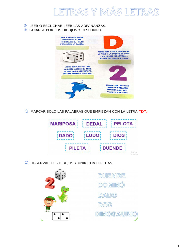 La Letra D, L, N | PDF