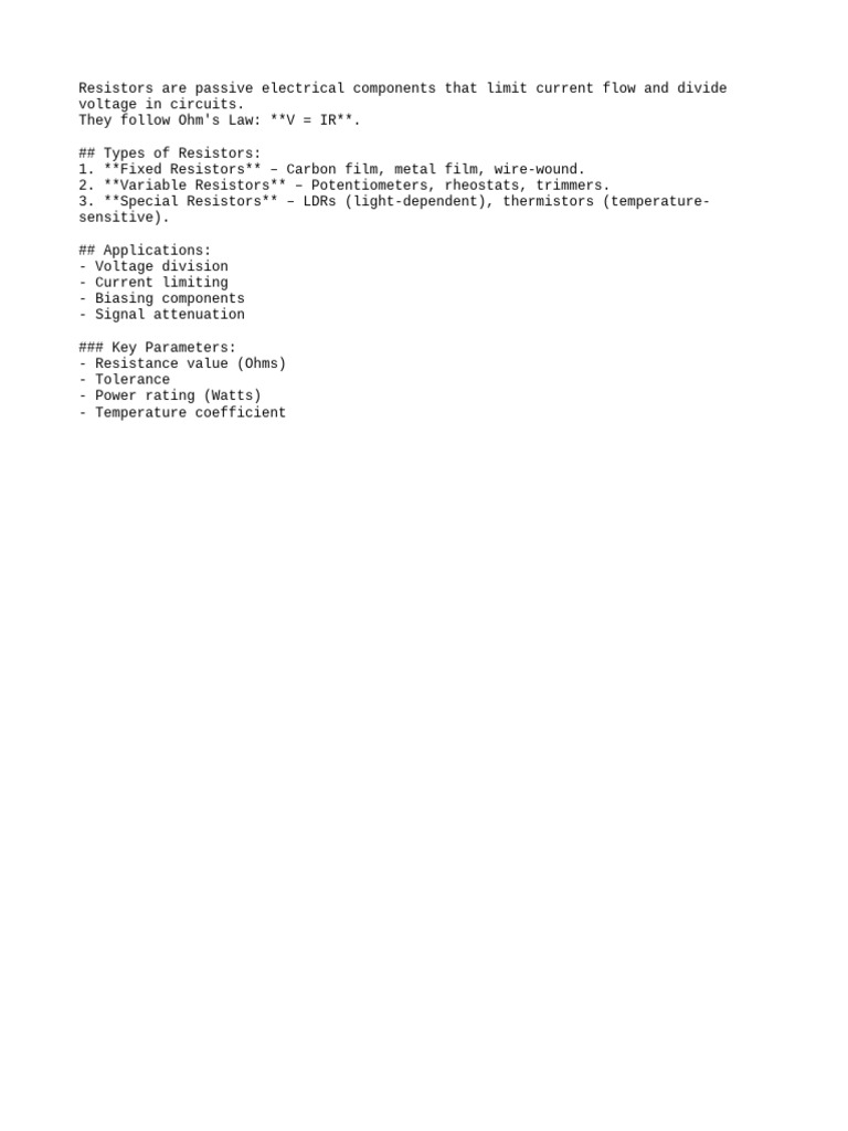 Resistors | PDF