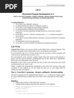 Lab Work: Lab 2: Structured Program Development in C