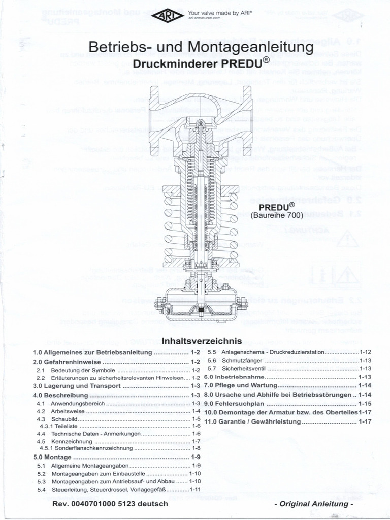 Manual ARI PREDU Baureihe 700 | PDF